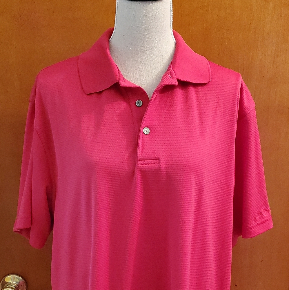 Mens Ben Hogan Pink Dri-fit Golf Polo size XL